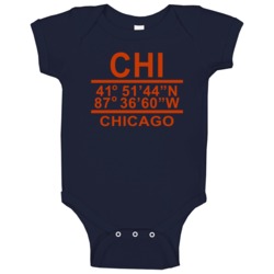 Chicago Gps Coordinates Soldier Field Stadium Chicago Football Fan Bab Chicago Gps Coordinates Soldier Field Stadium Chicago Football Fan Bab