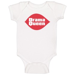 Drama Queen Dairy Ice Cream Shop Logo Parody Baby One Piece Drama Queen Dairy Ice Cream Shop Logo Parody Baby One Piece