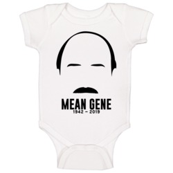 Mean Gene Okerlund Wrestling Fan Tribute Baby One Piece Mean Gene Okerlund Wrestling Fan Tribute Baby One Piece