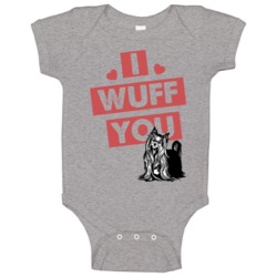 Yorkshire Terrier I Wuff Love You Pet Owner Baby One Piece Yorkshire Terrier I Wuff Love You Pet Owner Baby One Piece