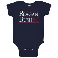 Reagan Bush 1984 Presidential Baby One Piece Reagan Bush 1984 Presidential Baby One Piece