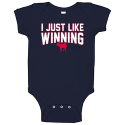 I Just Like Winning New England Football Goat Fan Baby One Piece I Just Like Winning New England Football Goat Fan Baby One Piece