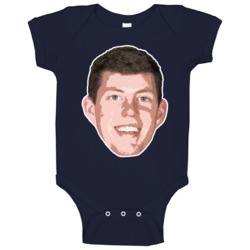 Jon Teske Michigan Basketball Big Head Fan Baby One Piece