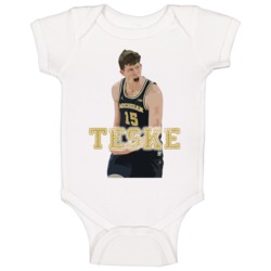 Jon Teske Michigan Basketball Fan Baby One Piece