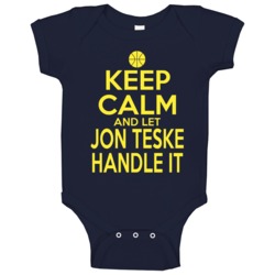 Jon Teske Keep Calm And Let Him Handle It Michigan Basketball Fan Baby