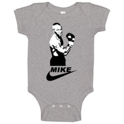 Mike Tyson Nike Parody Swoosh Funny Baby One Piece Mike Tyson Nike Parody Swoosh Funny Baby One Piece