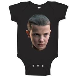 Eleven Stranger Things Bloody Nose Head Baby One Piece Eleven Stranger Things Bloody Nose Head Baby One Piece