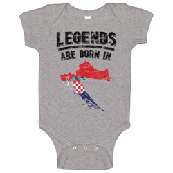 Legends Are Born In Croatia Vintage Baby One Piece Legends Are Born In Croatia Vintage Baby One Piece