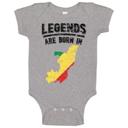 Legends Are Born In Congo Brazzaville Vintage Baby One Piece Legends Are Born In Congo Brazzaville Vintage Baby One Piece