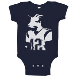 Tom Brady Goat Head New England Football Fan Baby One Piece Tom Brady Goat Head New England Football Fan Baby One Piece