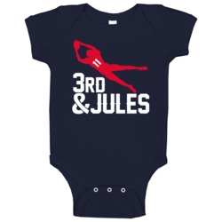 3rd And Jules Julian Edelman New England Football Fan Baby One Piece 3rd And Jules Julian Edelman New England Football Fan Baby One Piece