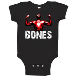 Jon Jones Bones Mma Fighter Poster Card Fan Baby One Piece Jon Jones Bones Mma Fighter Poster Card Fan Baby One Piece