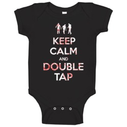 Keep Calm And Double Tap Zombieland Movie Quote Fan Baby One Piece Keep Calm And Double Tap Zombieland Movie Quote Fan Baby One Piece