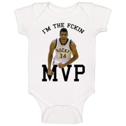 I'm The F*ckin Mvp Giannis Antetokounmpo Baby One Piece I'm The F*ckin Mvp Giannis Antetokounmpo Baby One Piece
