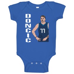 Luka Doncic Favorite Player Comic Look Dallas Basketball Fan Baby One 