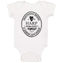 Harp Irish Beer Label Baby One Piece Harp Irish Beer Label Baby One Piece