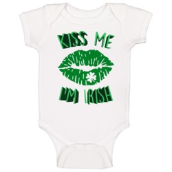 Kiss Me I'm Irish Cute 3d St Patricks Day Baby One Piece Kiss Me I'm Irish Cute 3d St Patricks Day Baby One Piece
