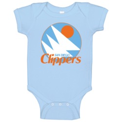 Clippers 70s 80s San Diego Basketball Team Fan Baby One Piece