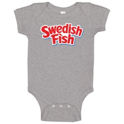 Maynards Swedish Fish Gummy Candy Logo Baby One Piece Maynards Swedish Fish Gummy Candy Logo Baby One Piece
