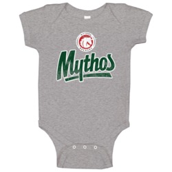 Mythos Brewery Greek Beer Ale Logo Worn Look Baby One Piece Mythos Brewery Greek Beer Ale Logo Worn Look Baby One Piece