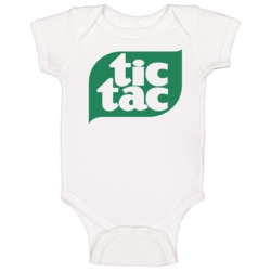 Tic Tac Candy Mint Brand Logo Baby One Piece Tic Tac Candy Mint Brand Logo Baby One Piece