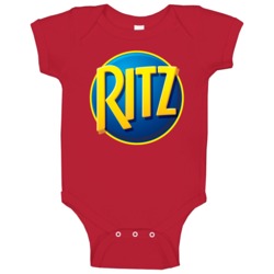 Ritz Cheese Cracker Box Brand Logo Baby One Piece
