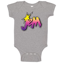 Jem And The Holograms Retro Vintage Cartoon Logo Raglan Baby One Piece Jem And The Holograms Retro Vintage Cartoon Logo Raglan Baby One Piece