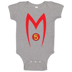 Speed Racer Mach 5 Car Logo Japanese Racing Cartoon Raglan Baby One Pi Speed Racer Mach 5 Car Logo Japanese Racing Cartoon Raglan Baby One Pi