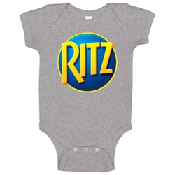 Ritz Cracker Box Brand Logo Raglan Baby One Piece Ritz Cracker Box Brand Logo Raglan Baby One Piece