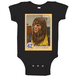 Scott Howard Teen Wolf Trading Card Retro Baby One Piece Scott Howard Teen Wolf Trading Card Retro Baby One Piece