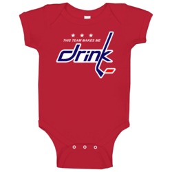This Team Makes Me Drink Washington Hockey Logo Parody Baby One Piece This Team Makes Me Drink Washington Hockey Logo Parody Baby One Piece