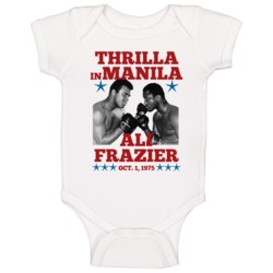 Thrilla In Manila Ali Frazier Fight 1975 Boxing Fan Baby One Piece Thrilla In Manila Ali Frazier Fight 1975 Boxing Fan Baby One Piece