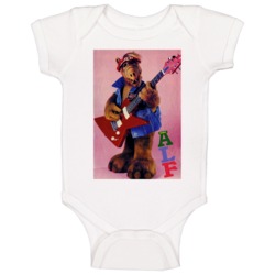 Alf Guitar Poster 80s Alien Tv Show Sitcom Fan Baby One Piece Alf Guitar Poster 80s Alien Tv Show Sitcom Fan Baby One Piece