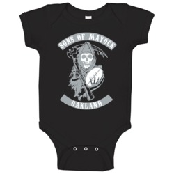 Sons Of Mayock Mike Mayock Coach Oakland Football Fan Baby One Piece Sons Of Mayock Mike Mayock Coach Oakland Football Fan Baby One Piece