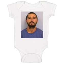 Shia Labeouf Celebrity Mugshot Vintage Grunge Look Fan Baby One Piece Shia Labeouf Celebrity Mugshot Vintage Grunge Look Fan Baby One Piece