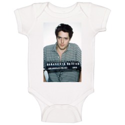 Hugh Grant Celebrity Mugshot Vintage Grunge Look Fan Baby One Piece Hugh Grant Celebrity Mugshot Vintage Grunge Look Fan Baby One Piece