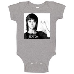 Jane Fonda Celebrity Mugshot Vintage Grunge Look Fan Raglan Baby One P Jane Fonda Celebrity Mugshot Vintage Grunge Look Fan Raglan Baby One P