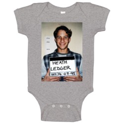 Heath Ledger Celebrity Mugshot Vintage Grunge Look Fan Raglan Baby One Heath Ledger Celebrity Mugshot Vintage Grunge Look Fan Raglan Baby One