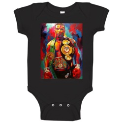 Mike Tyson Boxing Champion Art Distressed Look Fan Baby One Piece Mike Tyson Boxing Champion Art Distressed Look Fan Baby One Piece