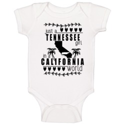 Tennessee Girl In A California World Hometown State Pride Baby One Pie Tennessee Girl In A California World Hometown State Pride Baby One Pie