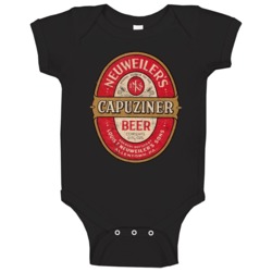 Neuweilers Capuziner Beer Vintage 1940s Beer Label Baby One Piece Neuweilers Capuziner Beer Vintage 1940s Beer Label Baby One Piece