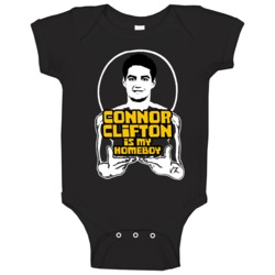 Connor Clifton Is My Homeboy Funny Boston Hockey Baby One Piece Connor Clifton Is My Homeboy Funny Boston Hockey Baby One Piece