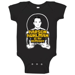 Karson Kuhlman Is My Homeboy Funny Boston Hockey Baby One Piece Karson Kuhlman Is My Homeboy Funny Boston Hockey Baby One Piece
