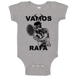 Vamos Rafa Tennis Legend Rafael Nadal Fan Baseball Raglan Baby One Pie