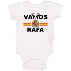 Rafael Nadal Vamos Rafa Spanish Flag Favorite Tennis Player Fan Baby O Rafael Nadal Vamos Rafa Spanish Flag Favorite Tennis Player Fan Baby O