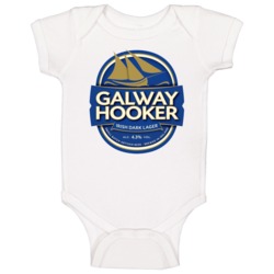 Galway Hooker Irish Dark Lager Beer Drinking Baby One Piece Galway Hooker Irish Dark Lager Beer Drinking Baby One Piece