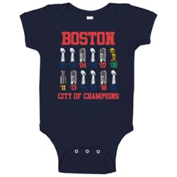 Boston City Of Champions Sports Fan Baby One Piece Boston City Of Champions Sports Fan Baby One Piece
