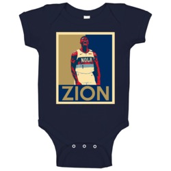 Zion Williamson Hope Poster New Orleans Basketball Fan Baby One Piece