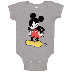 Mickey Mouse Sassy Angry Baby One Piece Mickey Mouse Sassy Angry Baby One Piece