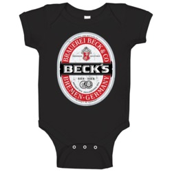 Becks Beer Germany Distressed Look Label Beer Lovers Baby One Piece